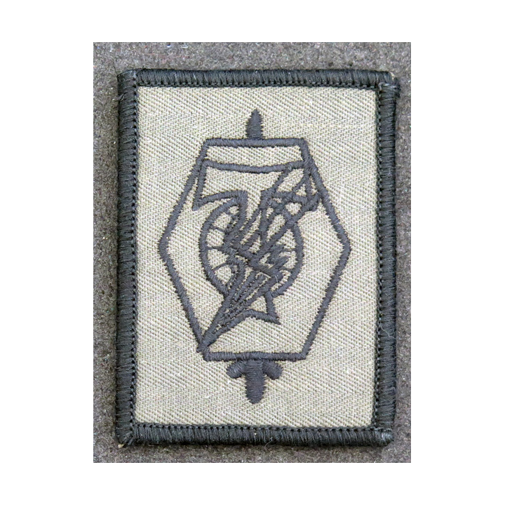 B TRANS : insigne tissu de la brigade des Transmissions basse visibilité