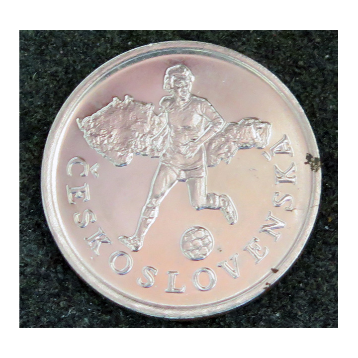 Médaille commémorative de la coupe du monde de football 1990 CESKOSLOVENSKA TCHEKOSLOVAQUIE