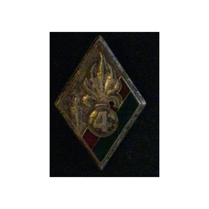 4° REI : 4° RÉGIMENT ÉTRANGER D'INF 1938 EMBOUTI LISSE (D ROM)