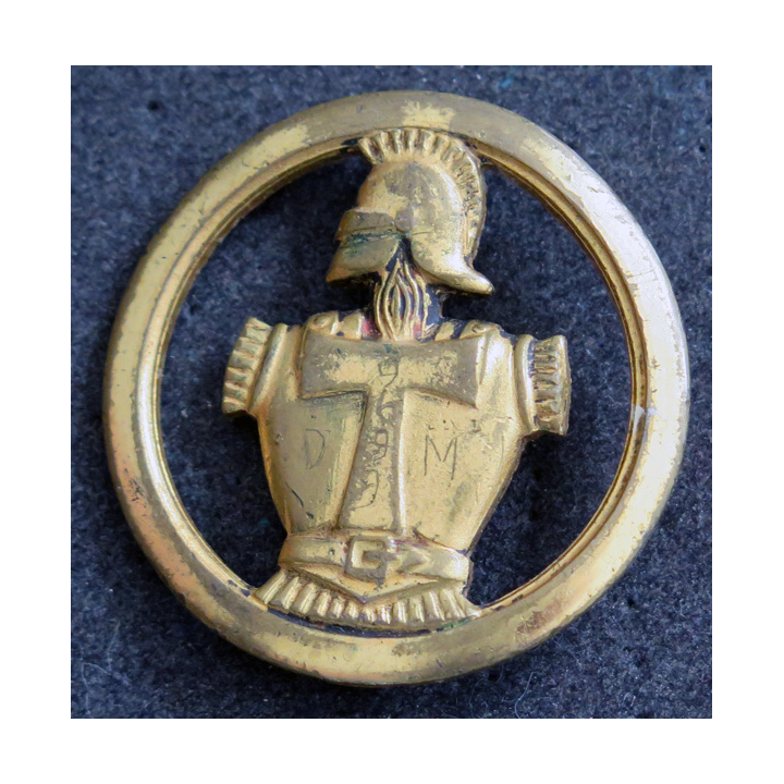 TRANS : insigne de béret des transmissions de fabrication Beraudy Vaure.