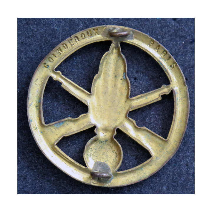 INFANTERIE : Insigne de béret de l'infanterie de fabrication Coinderoux