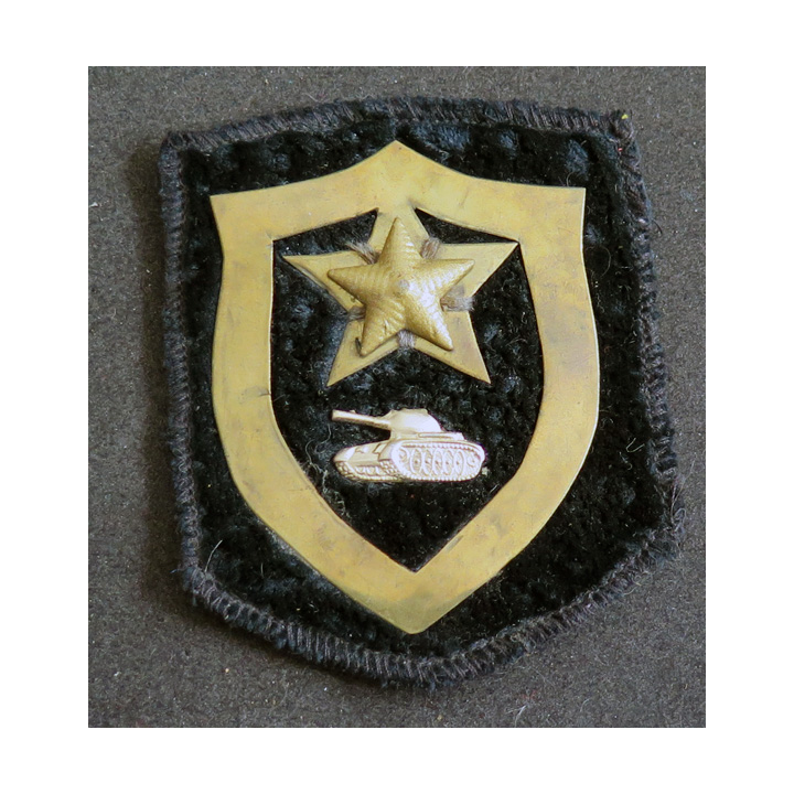 URSS : écusson métallique des troupes blindées soviétiques année 1960