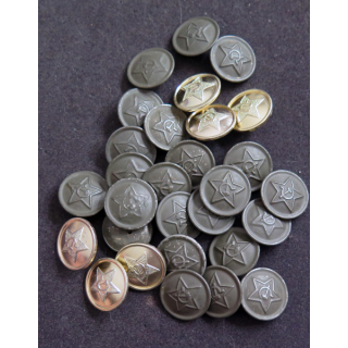 URSS : Lot de 30 boutons d'uniforme soviétique