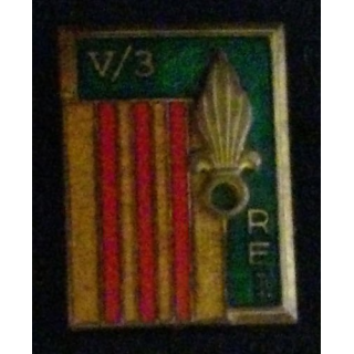 3° REI : 3° RÉGIMENT ÉTRANGER D'INF V° BATAILLON EN EO (DOM) ÉMAIL