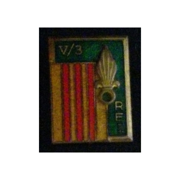 3° REI : 3° RÉGIMENT ÉTRANGER D'INF V° BATAILLON EN EO (DOM) ÉMAIL