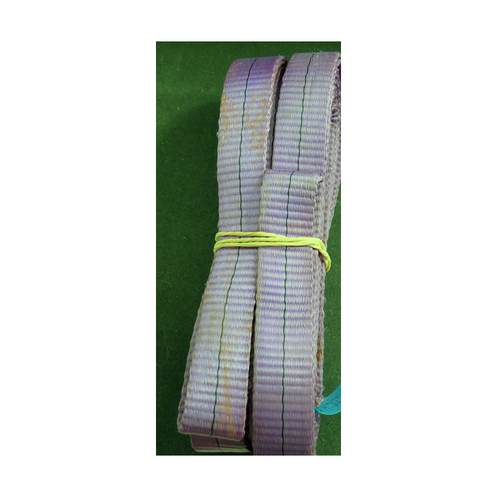 Deux élingues violettes de 2,5 m doublée et d'une tonne max de charge en simple