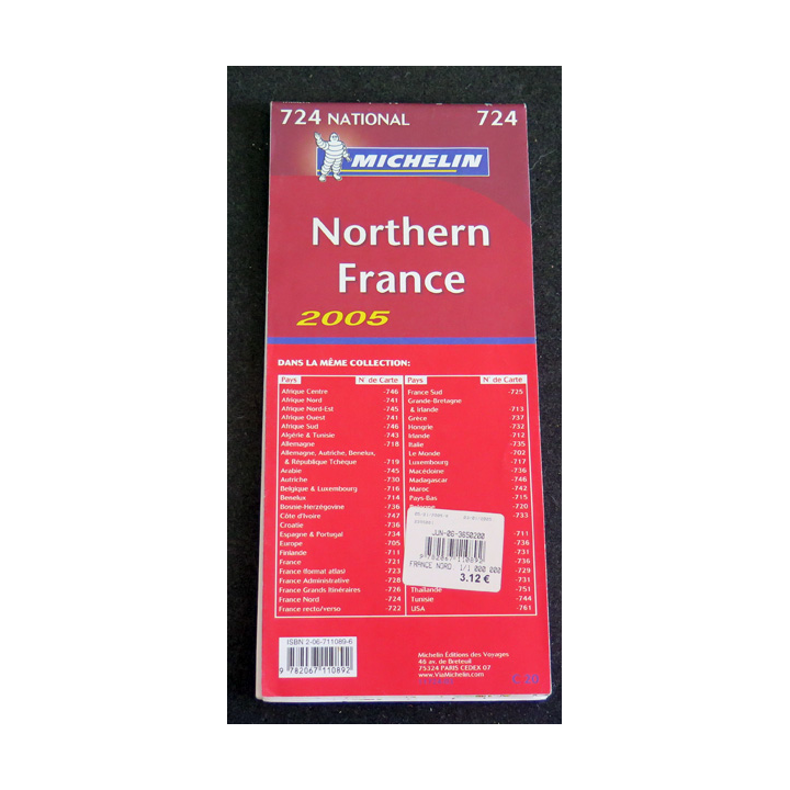 Carte Michelin 724 France Nord 2005