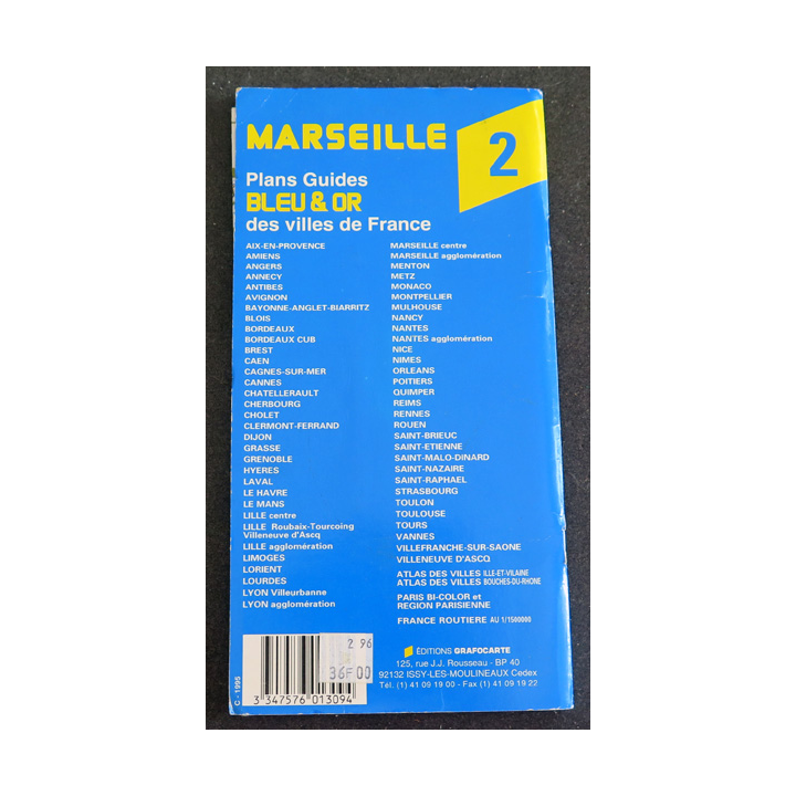 Plan Guide Bleu et Or Marseille agglomération 2