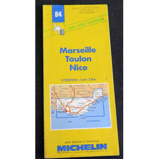 Carte Michelin 84 Marseille Toulon Nice 1/200 000