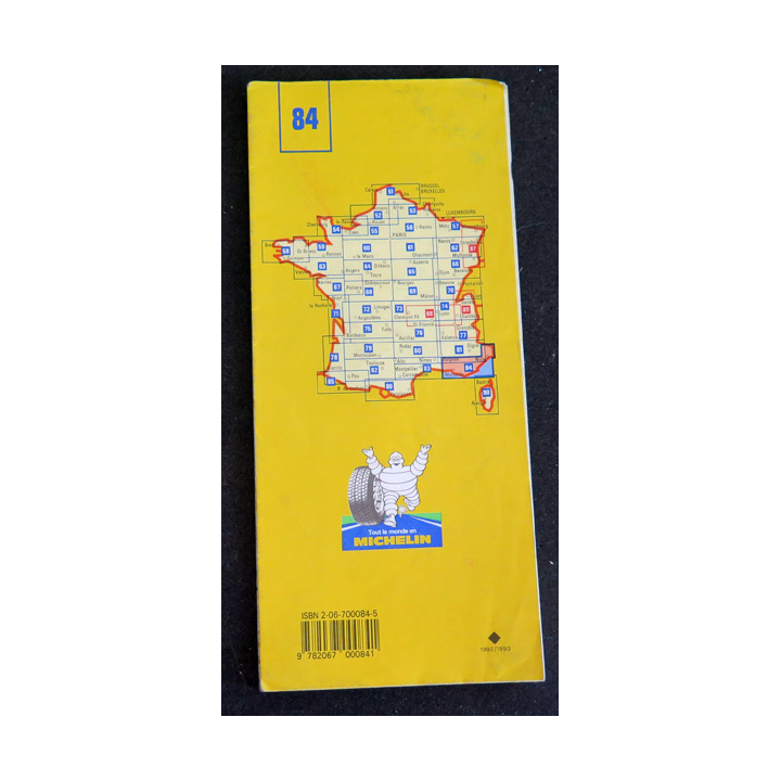 Carte Michelin 84 Marseille Toulon Nice 1/200 000