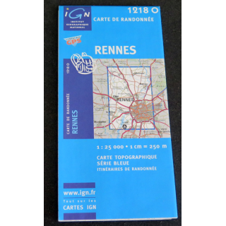 Carte de randonnée IGN Rennes  1 : 25 000