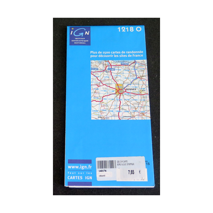 Carte de randonnée IGN Rennes  1 : 25 000