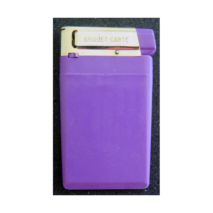Briquet carte violet sans image 5x8 cm