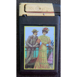 Briquet Sol Intern représentant une scène romantique 5x8 cm