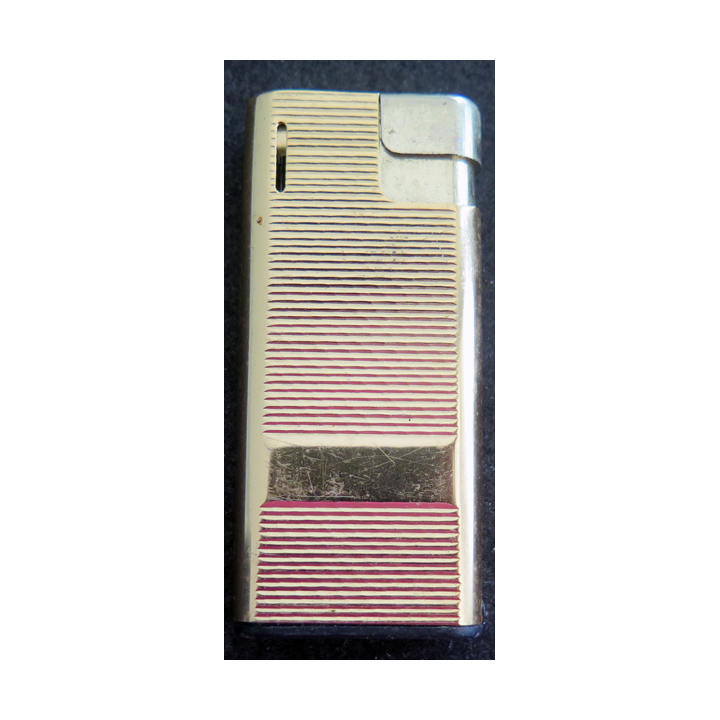 Briquet Cobra en métal jaune 7 x 3 cm