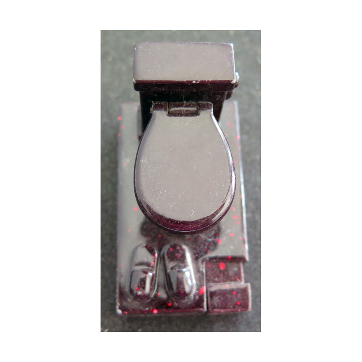 Briquet rechargeable Cuvette de WC 3,5 x 5,8 cm noir flammé rouge