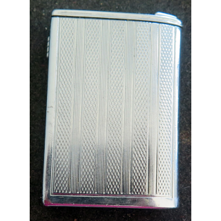 briquet rechargeable en métal argenté Classique Patent  6 x 4 cm
