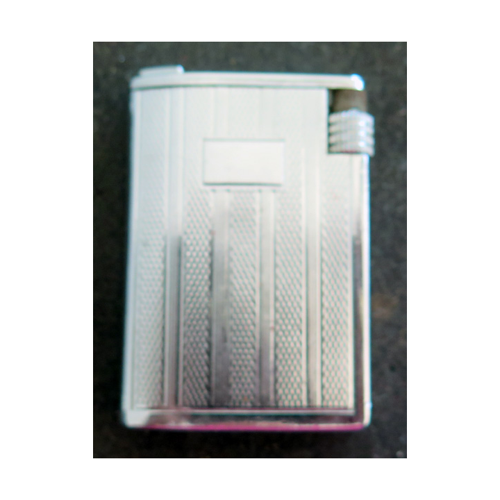 briquet rechargeable en métal argenté Classique Patent  6 x 4 cm