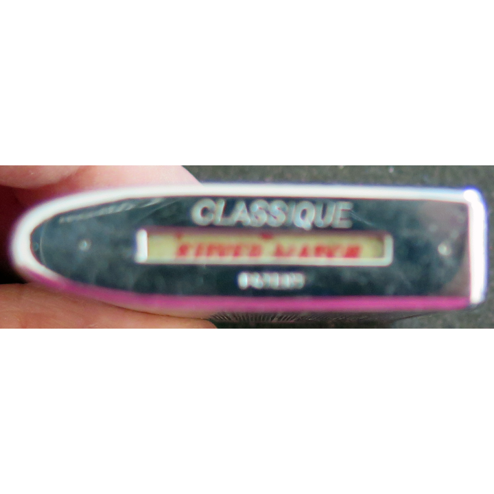 briquet rechargeable en métal argenté Classique Patent  6 x 4 cm