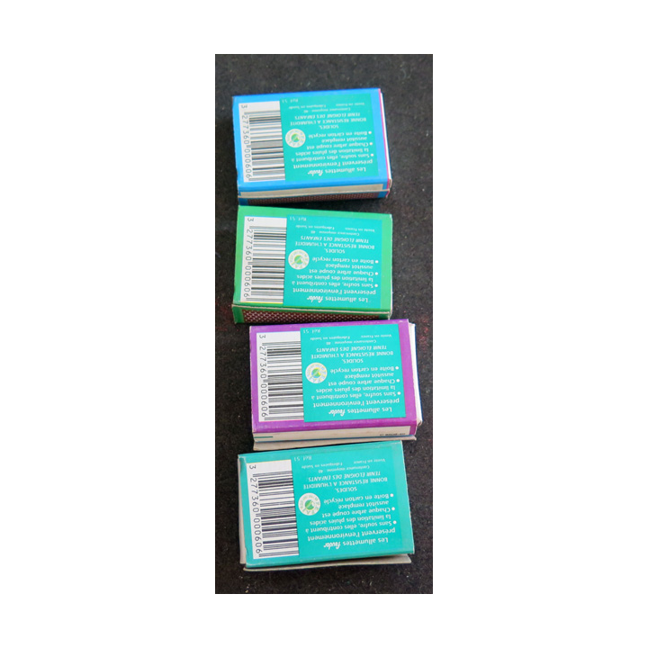 BOITE D'ALLUMETTES : Lot de 4 boites d'allumettes