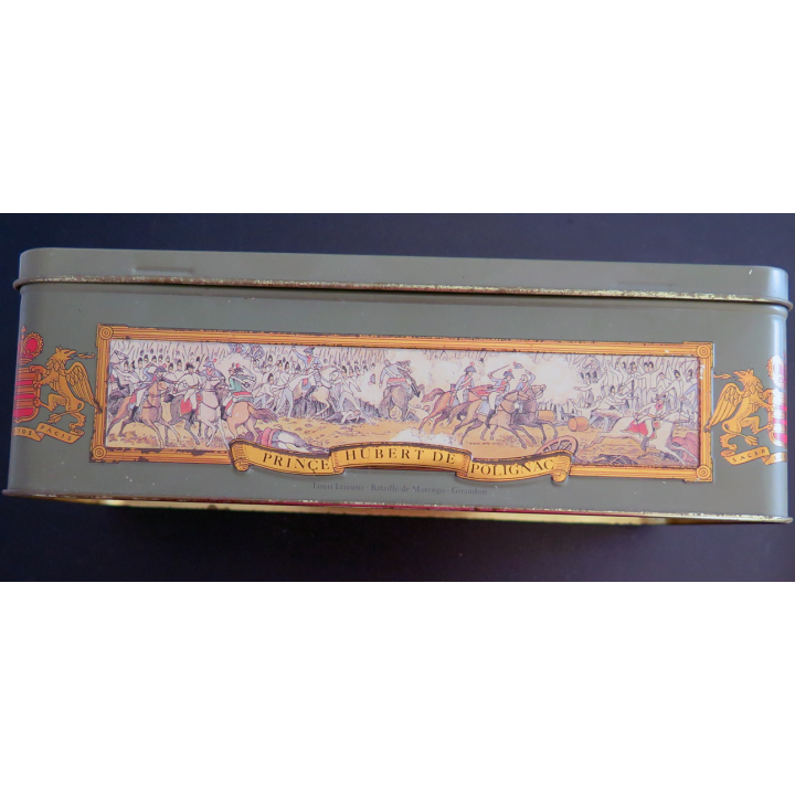 Boite métallique Cognac VSOP Prince Hubert Polignac 25 x 13,5 x  8 cm