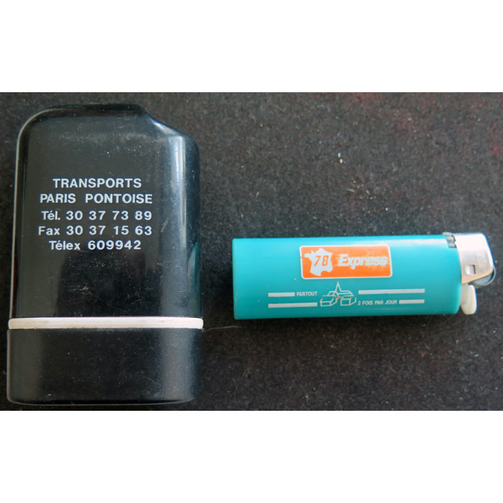 Briquet avec sa coque support Transports Paris Pontoise 9 x 5 cm