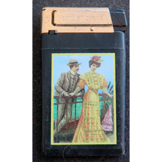 Briquet carte représentant une scène romantique 5x8 cm