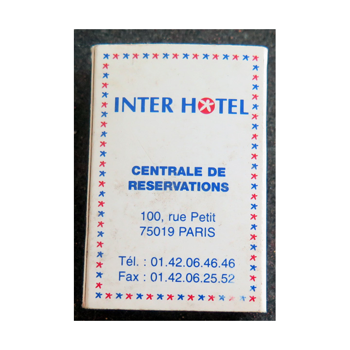BOITE D'ALLUMETTES :Inter hôtel