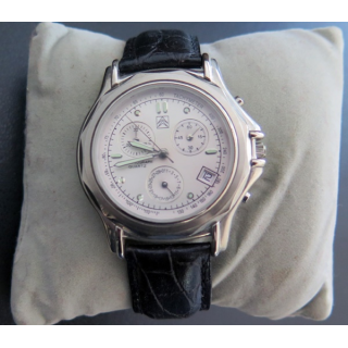 Montre Chronograph Quartz Citroën publicitaire vintage bracelet en cuir