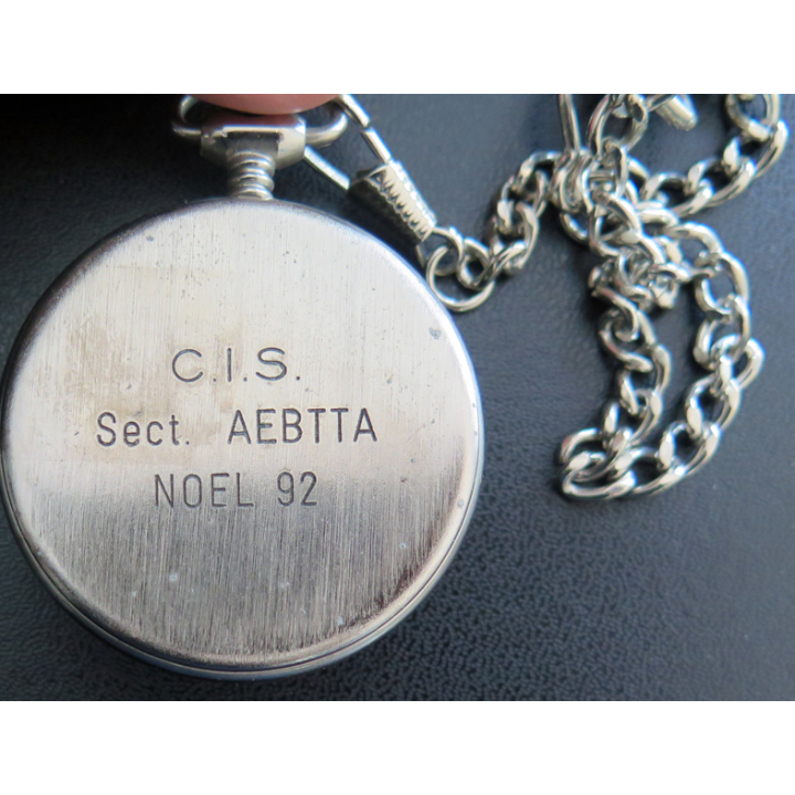 4° RE :  Montre cadeau à gousset SHIVAS avec inscription 4° régiment étranger