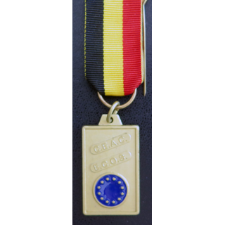 BELGIQUE : médaille de la Confédération européenne des anciens combattants ECOS avec ruban belge