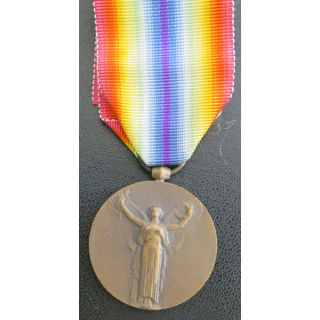 FRANCE :  médaille interalliée de La Victoire 1914-1918 en bronze