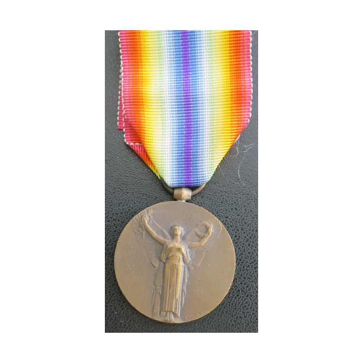 FRANCE :  médaille interalliée de La Victoire 1914-1918 en bronze