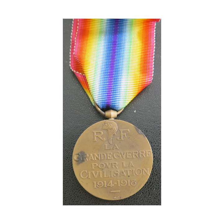 FRANCE :  médaille interalliée de La Victoire 1914-1918 en bronze