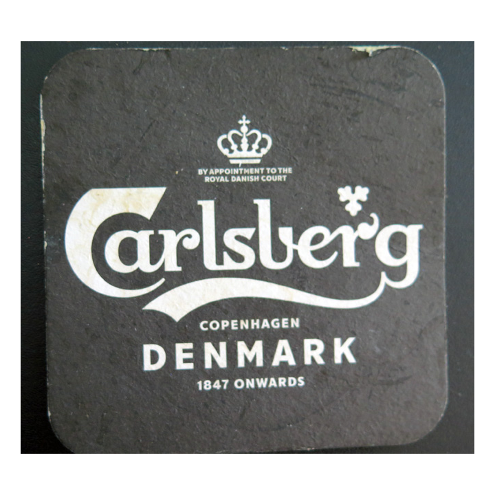 DESSOUS DE VERRE A BIÈRE Carlsberg largeur 9,3 cm