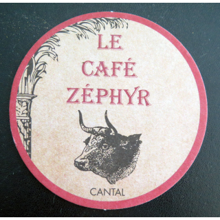 DESSOUS DE VERRE A BIÈRE Le Café Zéphyr diamètre 9 cm