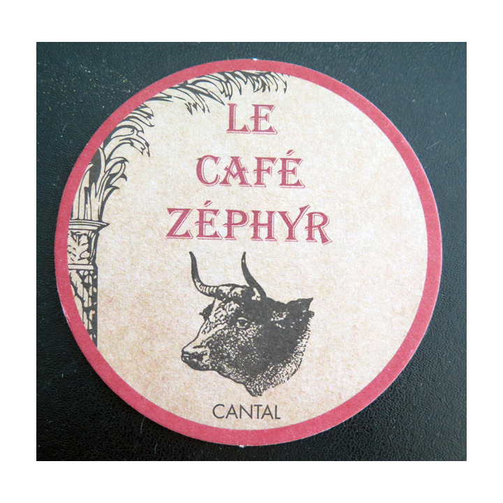 DESSOUS DE VERRE A BIÈRE Le Café Zéphyr diamètre 9 cm