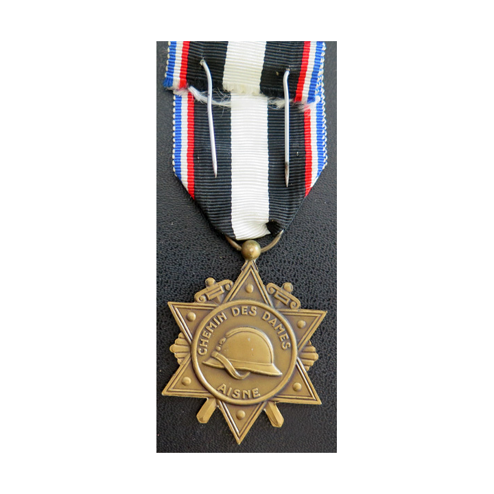 FRANCE : médaille des rescapés de l'Aisne 1914-1918 en bronze dite médaille du chemin des dames