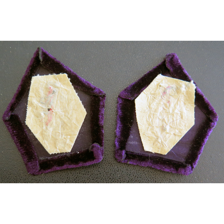 PATTE DE COL : Paire de patte de col de chirurgien dentiste en cannetille