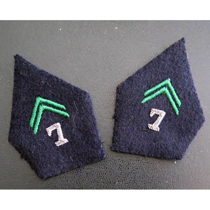 PATTE DE COL : Paire de patte de col du 7° régiment de chasseurs officier en cannetille