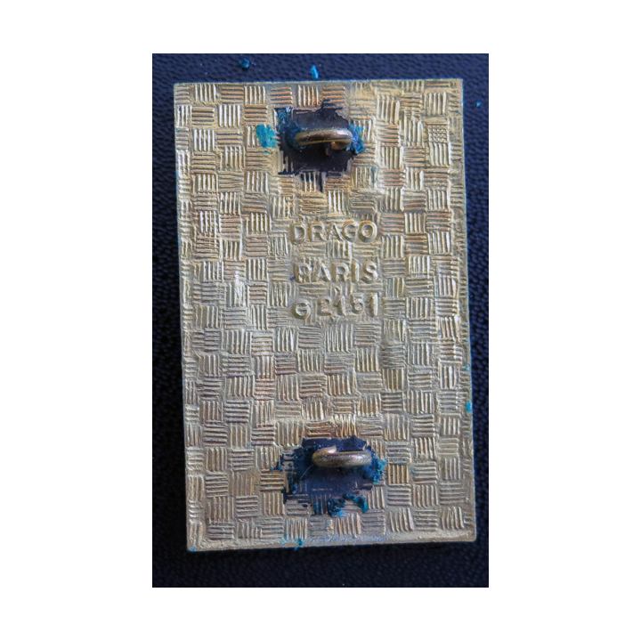 11° RG : insigne métallique du 11° régiment du Génie de fabrication Drago Paris G. 2151 sur cuir