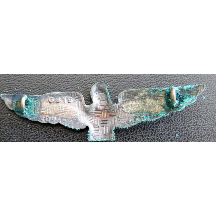 15° RGA : insigne du 15° régiment du génie de l'air de fabrication Drago G. 815 sur cuir Drago