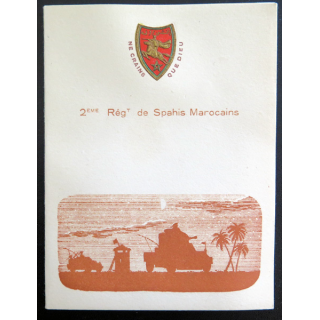 2° RSM : carte de voeux de bonne année du 2° Régiment de Spahis Marocains