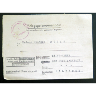 Lettre de prisonnier de guerre sous le format de correspondance de la Kriegsdefangenenpost Février 1944