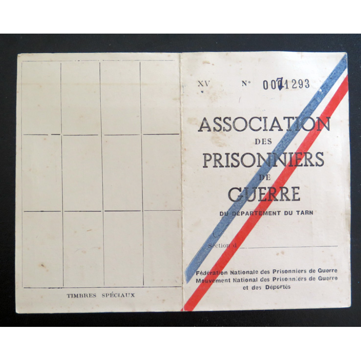 Carte d'association des prisonniers de Guerre du département du Tarn 1942