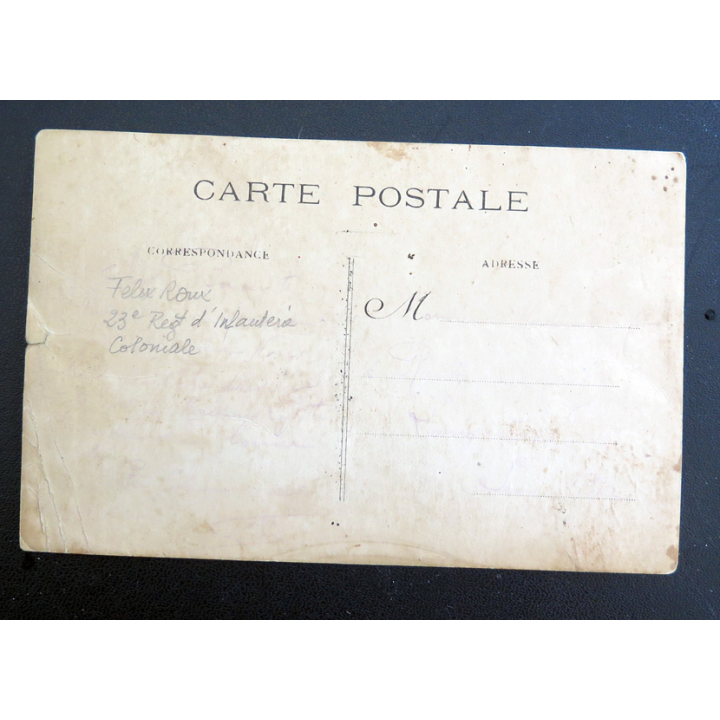 Carte postale militaire de Félix Roux 23° régiment d'Infanterie Coloniale