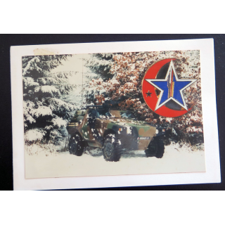 Carte de voeux du Capitaine commandant l'escadron d'éclairage de la Brigade Franco-allemande 1991