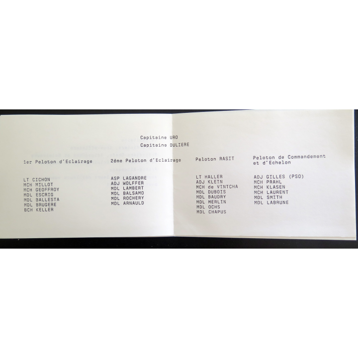 Carte de voeux du Capitaine commandant l'escadron d'éclairage de la Brigade Franco-allemande 1991