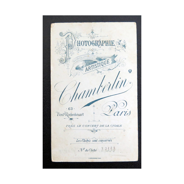Très vieille Carte Photo d'un vétéran réalisée par Chamberlin Paris