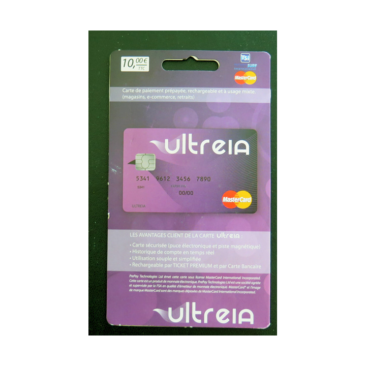 Carte bancaire neuve Ultreïa Mastercard qui n'est plus en activité